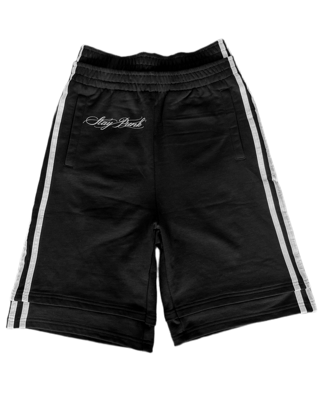Black Stay Punk “Stripe” Shorts