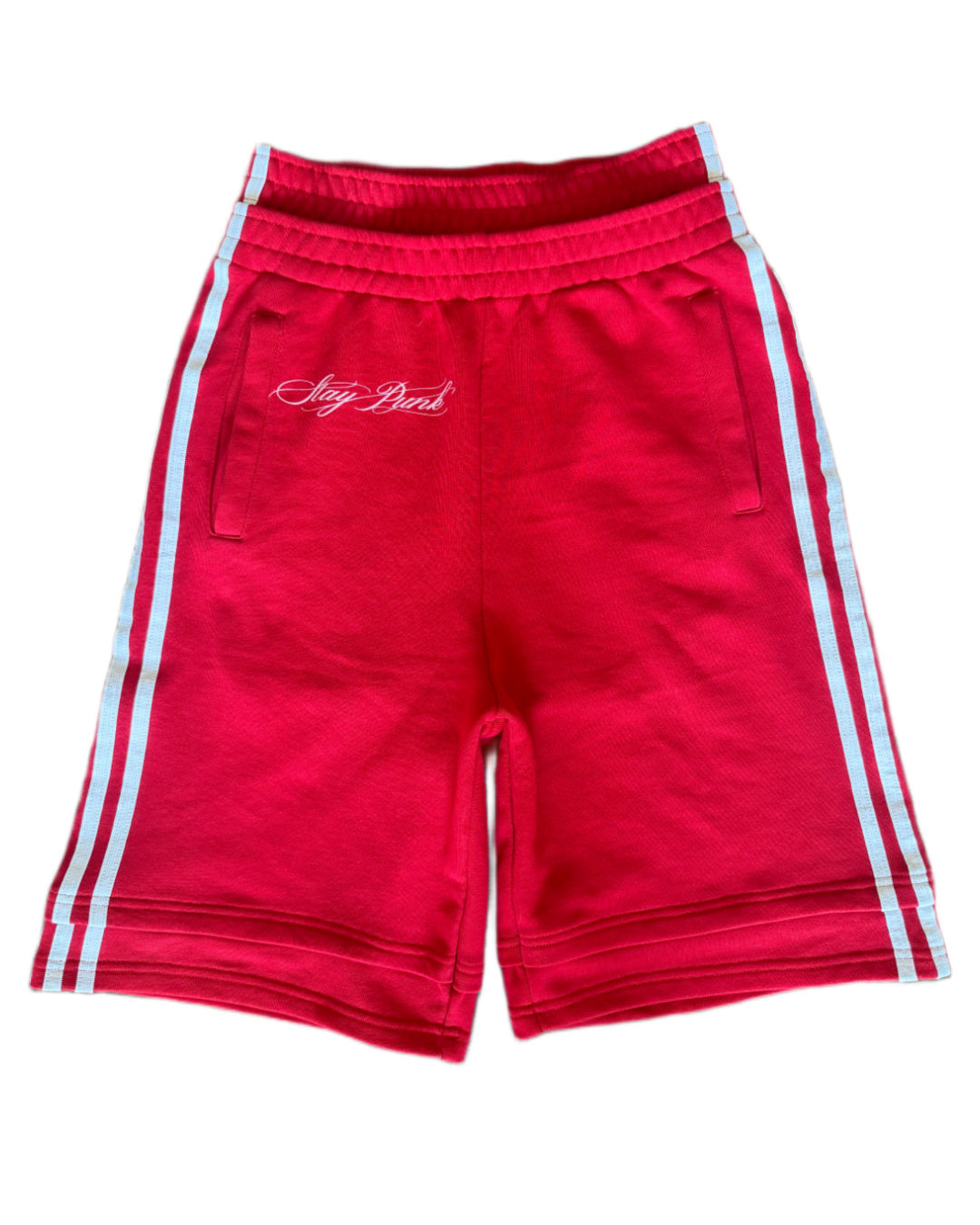 Red Stay Punk “Stripe” Shorts